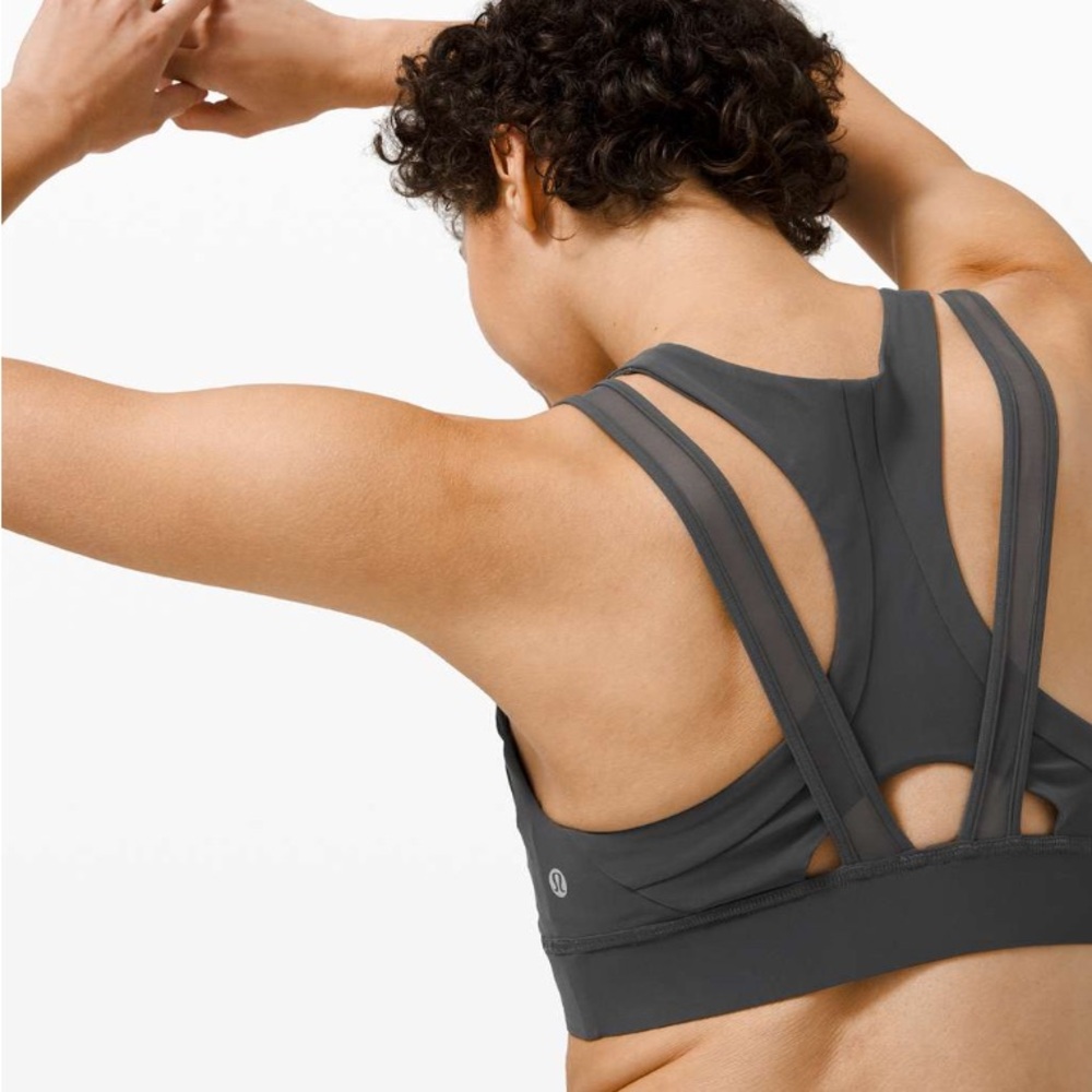 Lululemon Geared to Train Bra *Medium Support, B/C Cup Graphite Grey Size 8